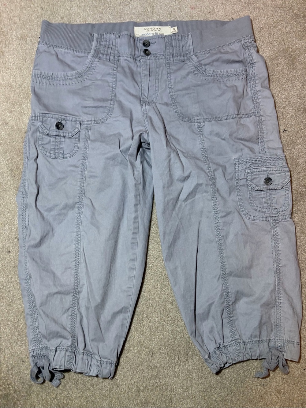 Sonoma Modern Fit Gray Capri Pants